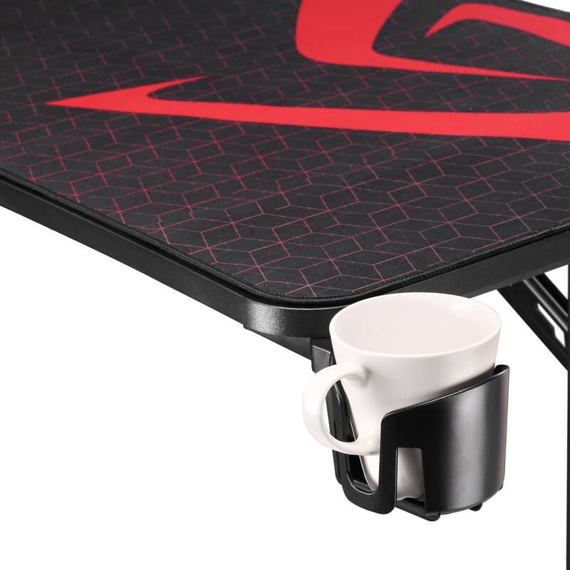 Black Gaming Desk Computer Desk with Free Full Mouse Pad & USB Charger