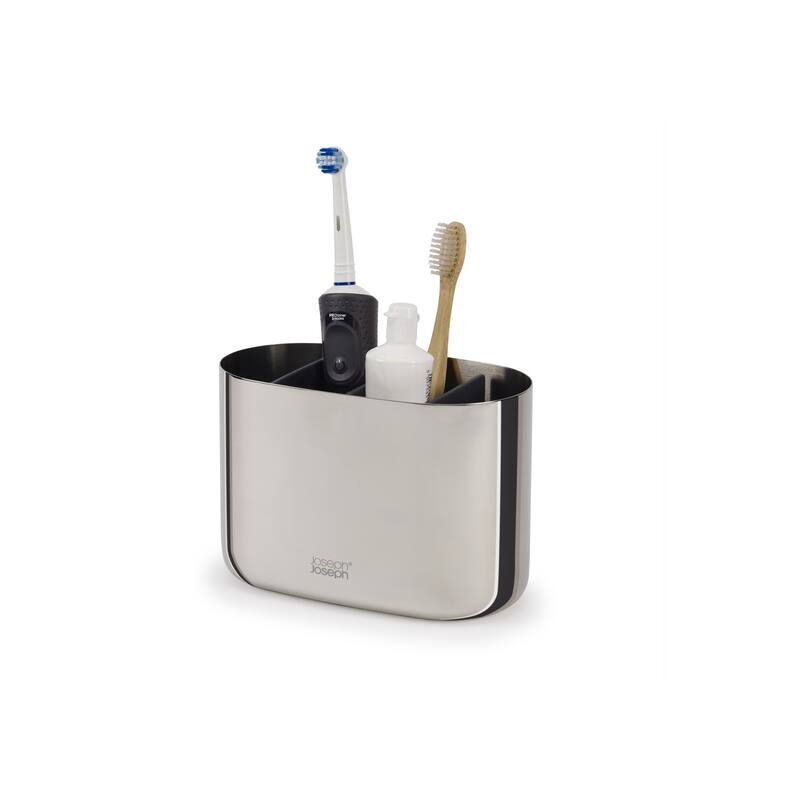 Joseph Joseph EasyStore Luxe Steel Toothbrush Holder - Stainless-steel - Large