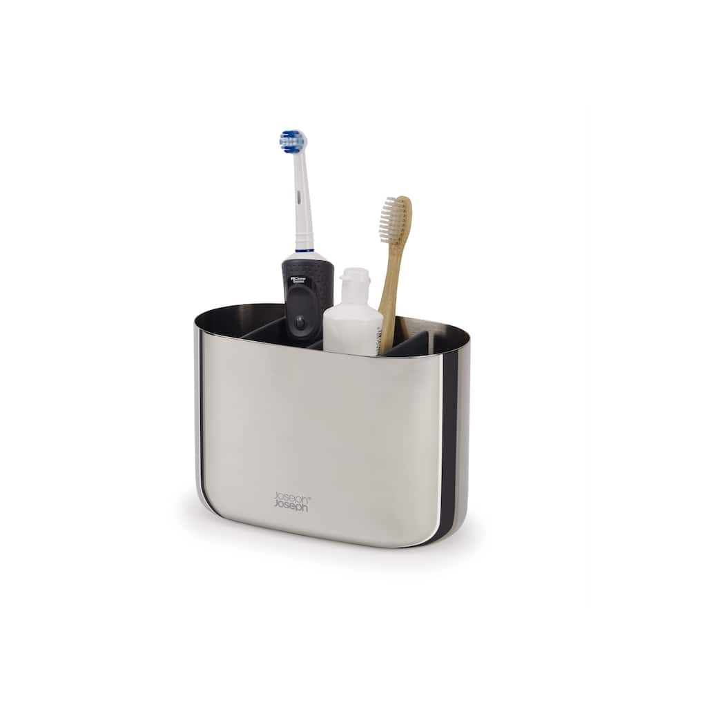 Joseph Joseph EasyStore Luxe Steel Toothbrush Holder - Stainless-steel