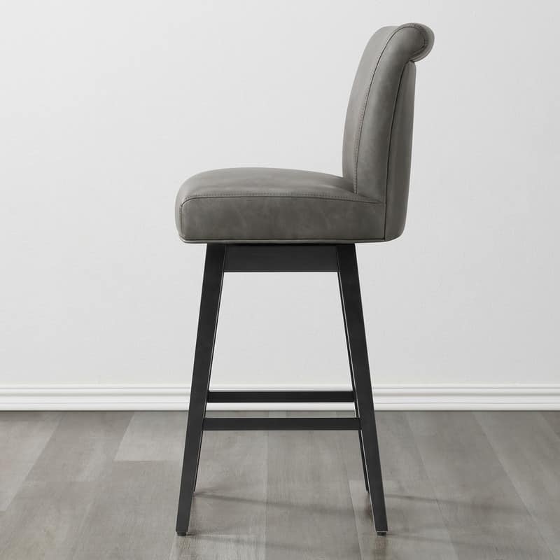 Spruce & Spring Noah Upholstered 26-inch Counter Height Swivel Barstool Set