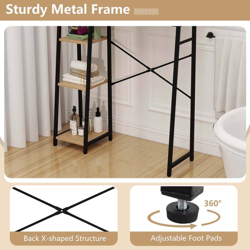 Costway Over The Toilet Storage Cabinet Space-saving Toilet Organizer - See Details