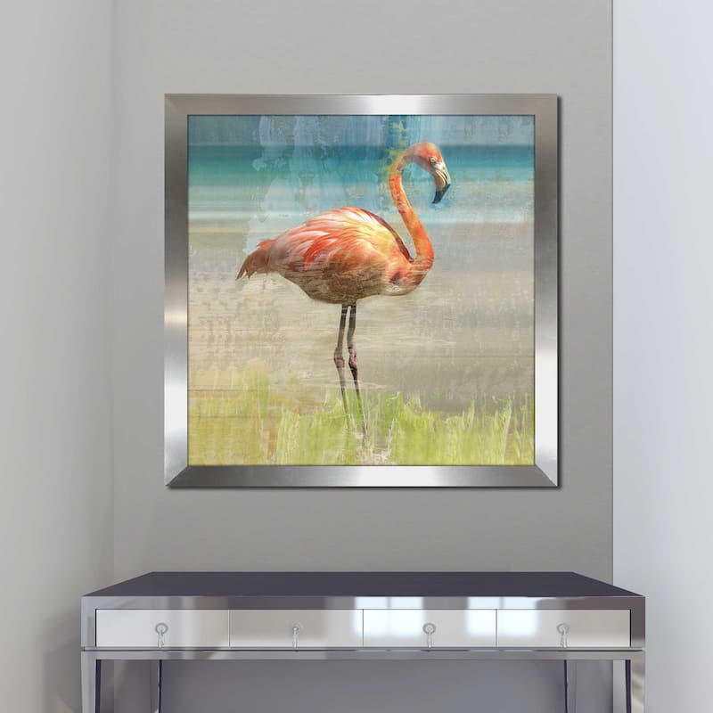 "Flamingo Fancy I (Square)" by Nan Print on Acrylic