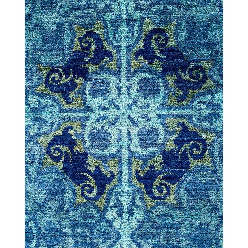 Contemporary Overdyed Wool Hand Knotted Area Rug - 9' 2" x 11' 5"