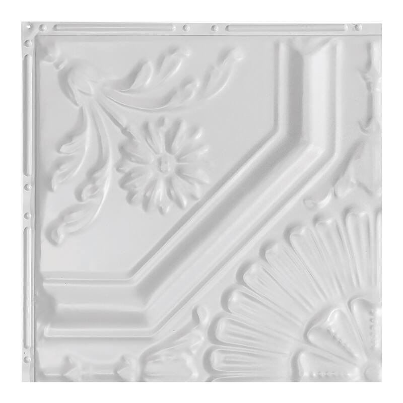 Great Lakes Tin Rochester Lay-in Ceiling Tile - Gloss White - Sample