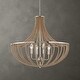 preview thumbnail 2 of 9, Uttermost Lovelock 4 Light Rope Empire Chandelier - 27.5"W x 27.5"D x 24.25"H