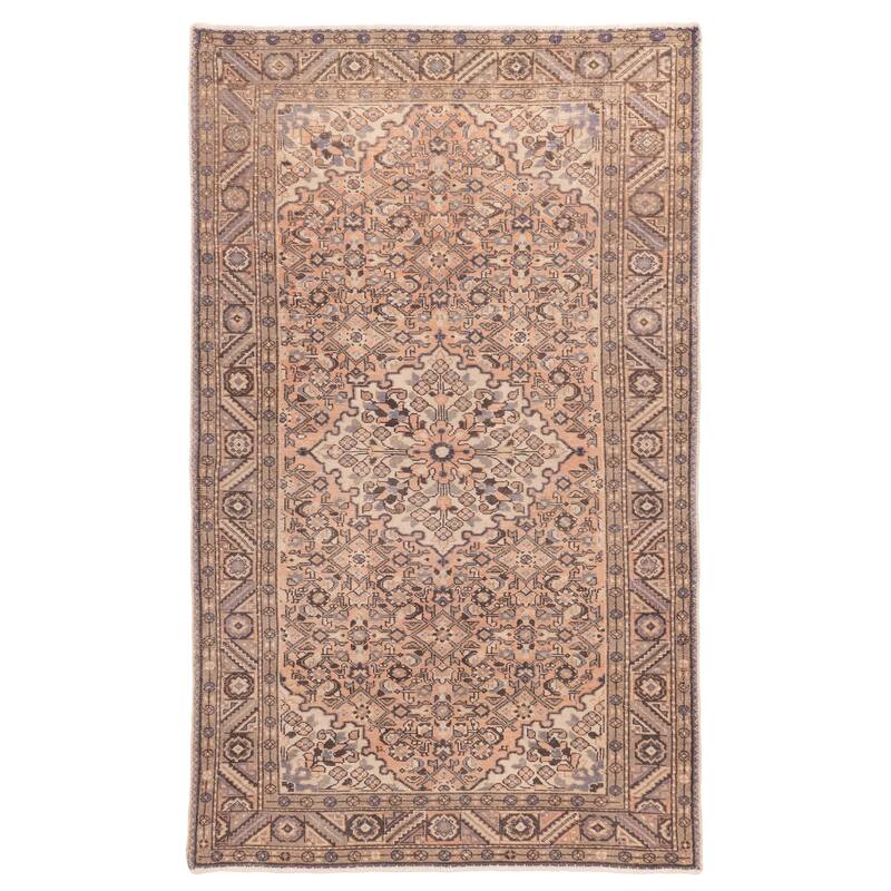 ECARPETGALLERY Hand-knotted Antalya Vintage Copper Wool Rug - 4'1 x 6'10