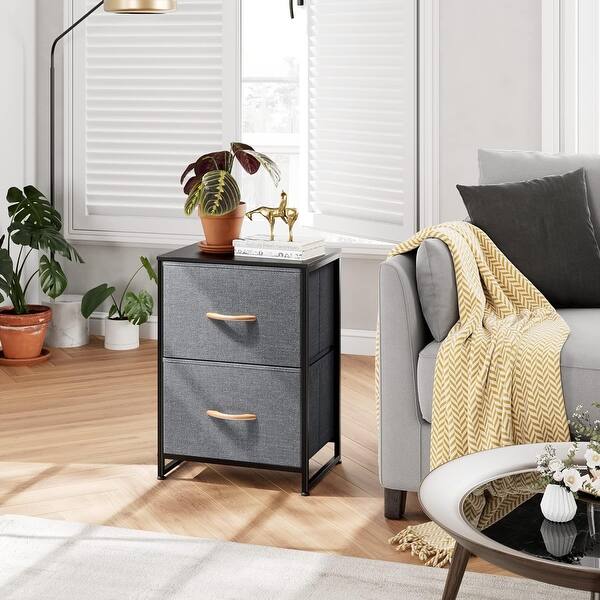 Nightstand for Bedroom with Drawers Small Dresser, Bedside 11.8"D x 15.7"W x 23.6"H - Bed Bath & Beyond - 39576285 Nightstand for Bedroom with Drawers Small Dresser, Bedside 11.8"D x 15.7"W x 23.6"H - Bed Bath & Beyond - 39576285