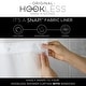 preview thumbnail 3 of 45, Hookless Waffle 3-in-1 Shower Curtain with Sheer Top Window, Flex-on Rings & Fabric Liner