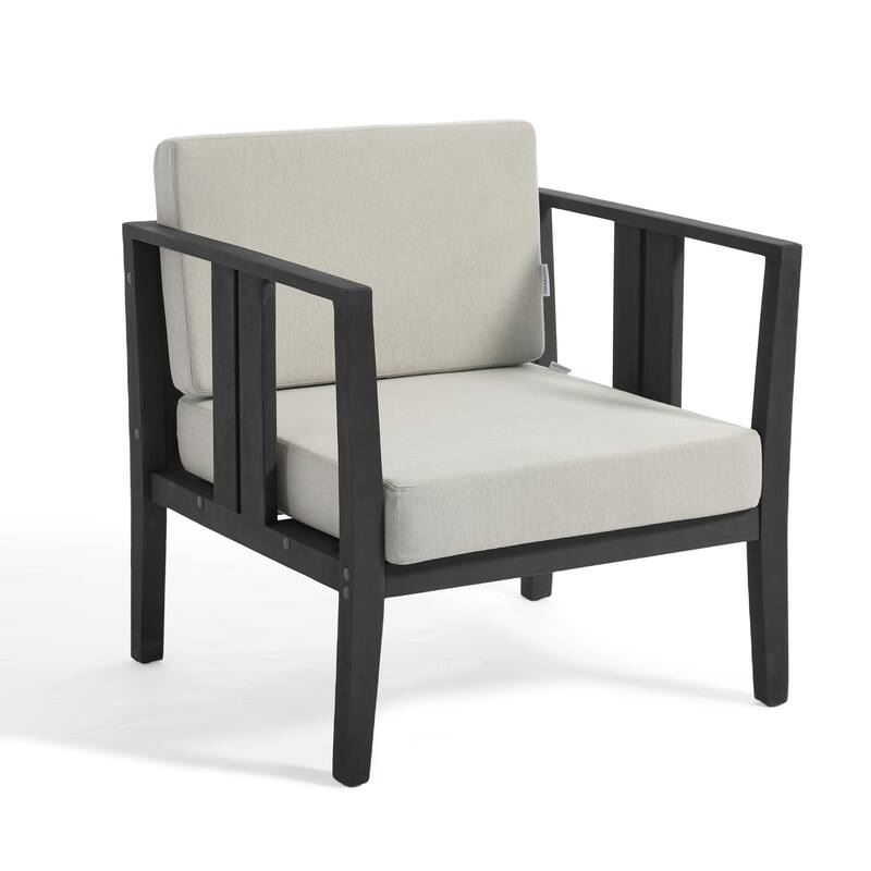 5-Piece Patio Furniture Solid Teak Outdoor Conversation Set