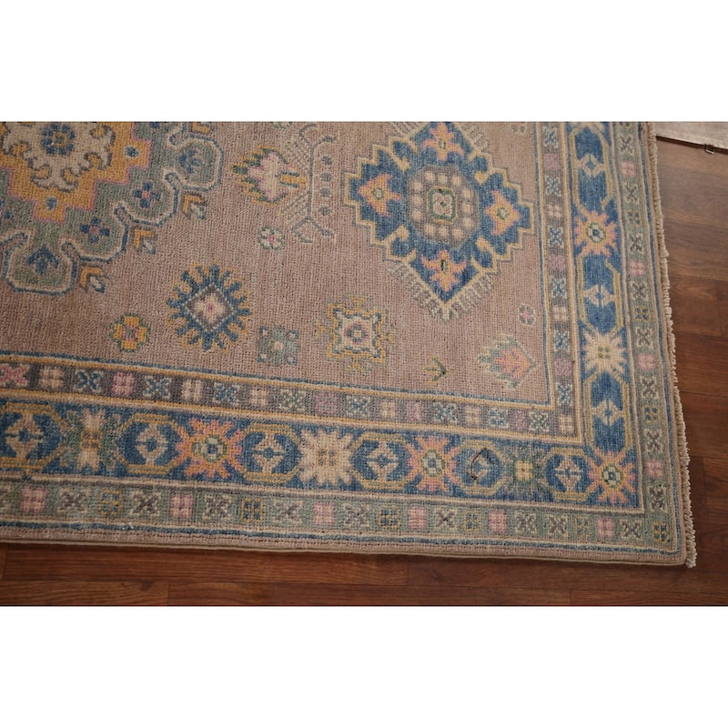 Traditional Brown Kazak Runner Rug Hand-Knotted Wool Carpet - 2'10" x 9'5"