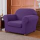 Subrtex Stretch Armchair Slipcover 2 Piece Spandex Furniture Protector - Violet