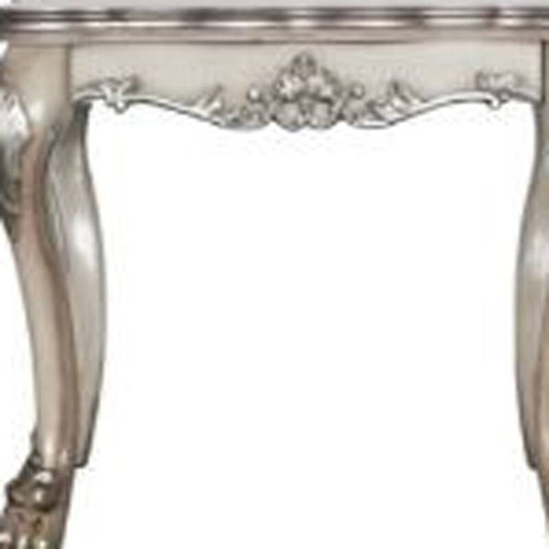 HomeRoots 24" Vintage Bone White Solid Wood And Polyresin Square End Table - 28