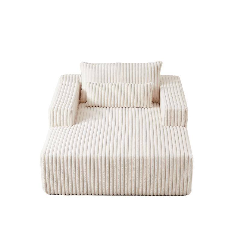 75 Inch Corduroy Sponge Sofa Lounge Chair