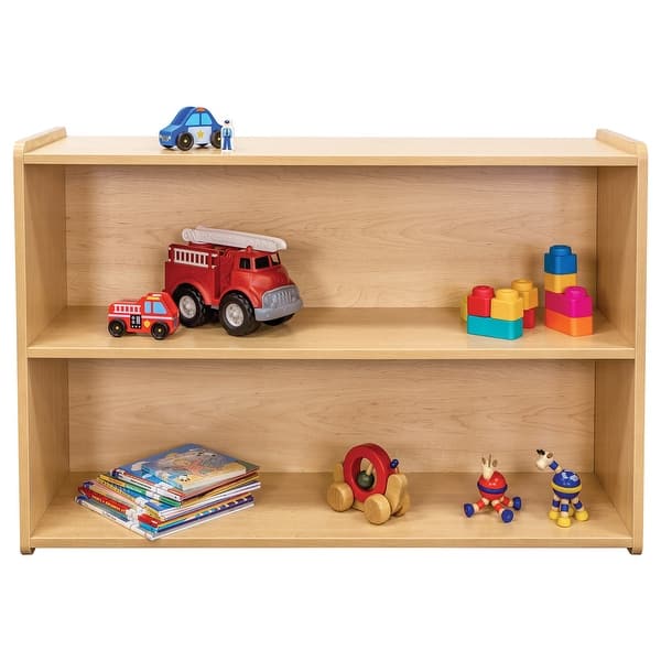 slide 2 of 7, Tot Mate Laminate Preschool Storage Shelf - 46" x 15" x 30 1/2" Assembled - Maple