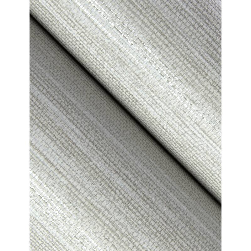 A-Street Prints Sheehan Silver Faux Grasscloth Wallpaper