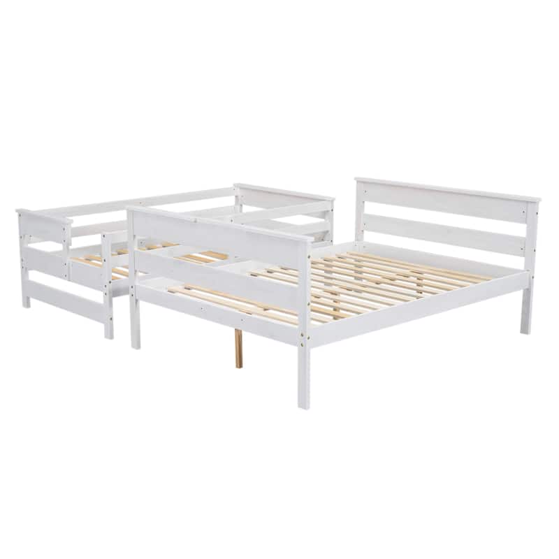 Solid Wood Bunk Bed with Ladder and Fence for Kids, Boys and Girl, Bedroom