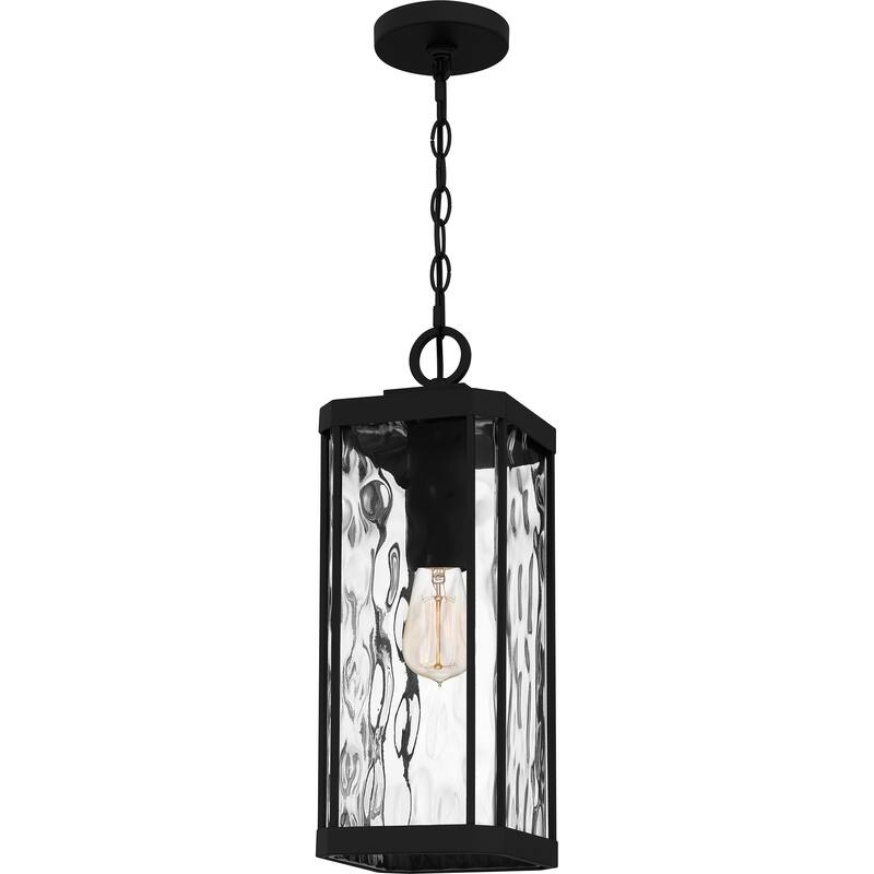 Balchier 1-Light Matte Black Outdoor Hanging Lantern