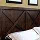 preview thumbnail 4 of 18, Epona Rustic Dark Walnut Wood 2-Piece Panel Bed and Nightstand Set by The Gray Barn