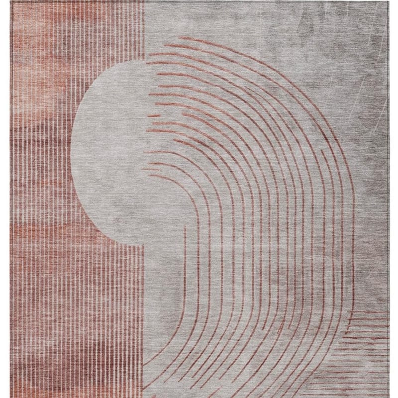 HomeRoots Geometric Transitional Rectangle Outdoor Rug