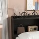 preview thumbnail 19 of 21, Full Bed with Twin Trundle, Drawers & Headboard Bookcase - Compact Design