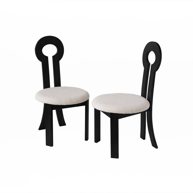 Vintage Rubber Solid Wood Dining Chair(Set Of 2)
