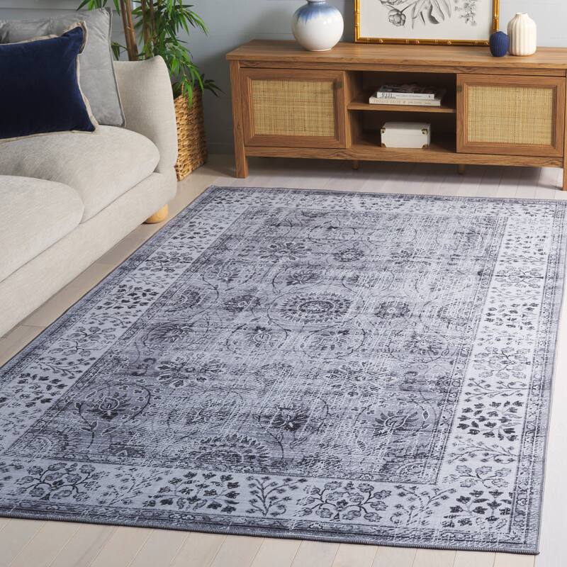 SAFAVIEH Tucson Villar Transitional Rug - 5' x 8' - Dark Grey/Light Grey