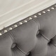 preview thumbnail 48 of 72, Velvet Double Dining Loveseat Bench, 2-Seat Tufted Bench w/Handmade Buttons, Wing Back, Gold-Plated Steel Legs, Single Pack