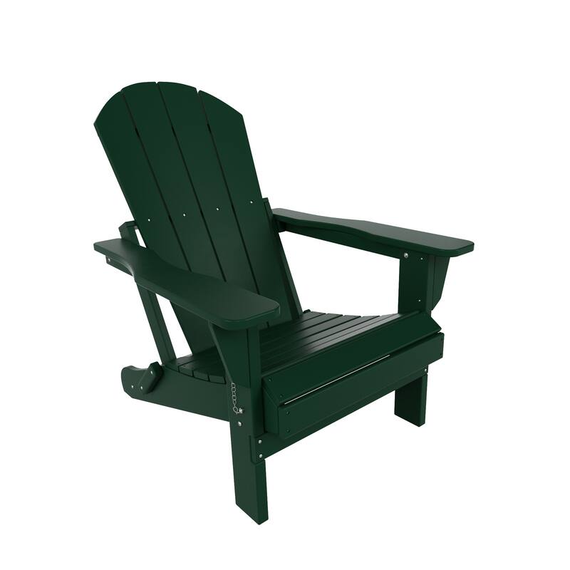 POLYTRENDS Laguna Folding Poly Eco-Friendly All Weather Outdoor Adirondack Chair