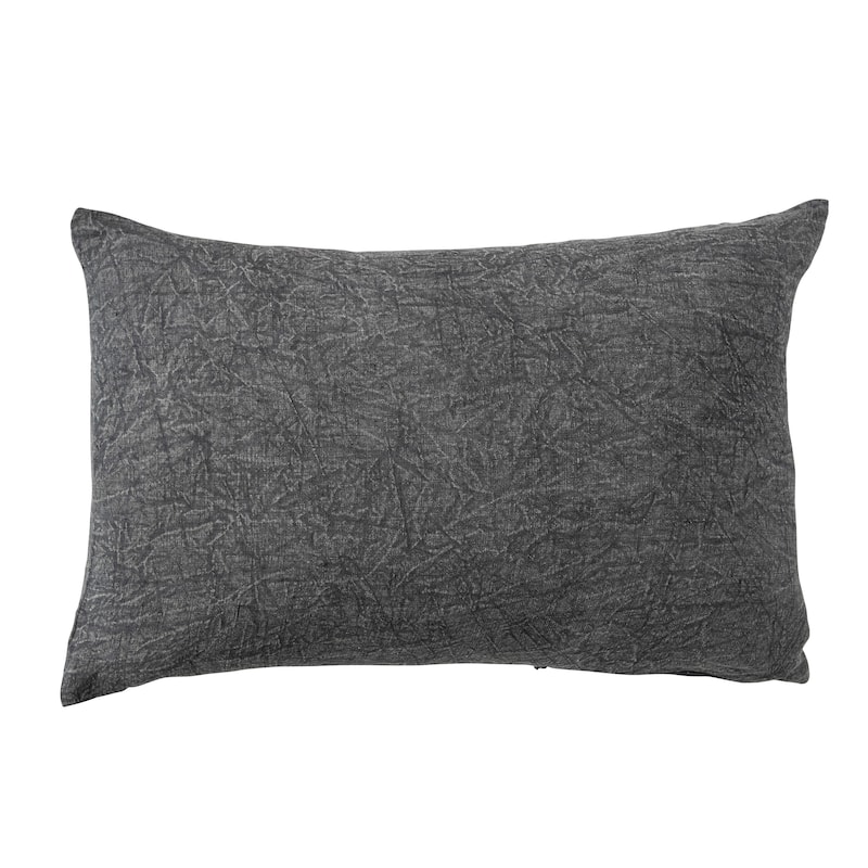 Stonewashed Linen Lumbar Pillow