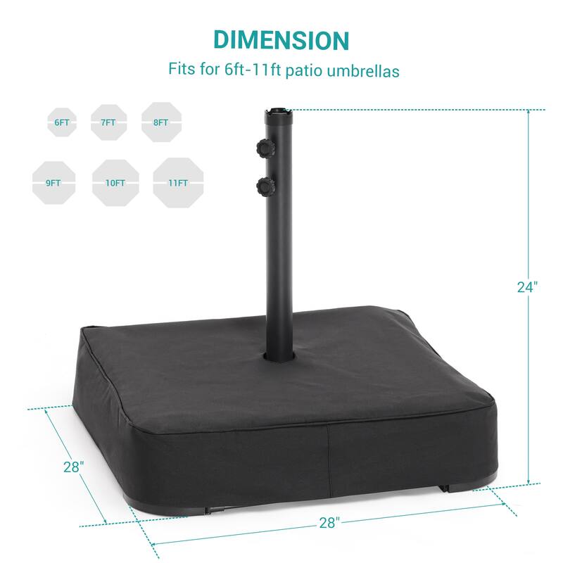 BONOSUKI 320LBs Heavy Duty Patio Market Umbrella Base