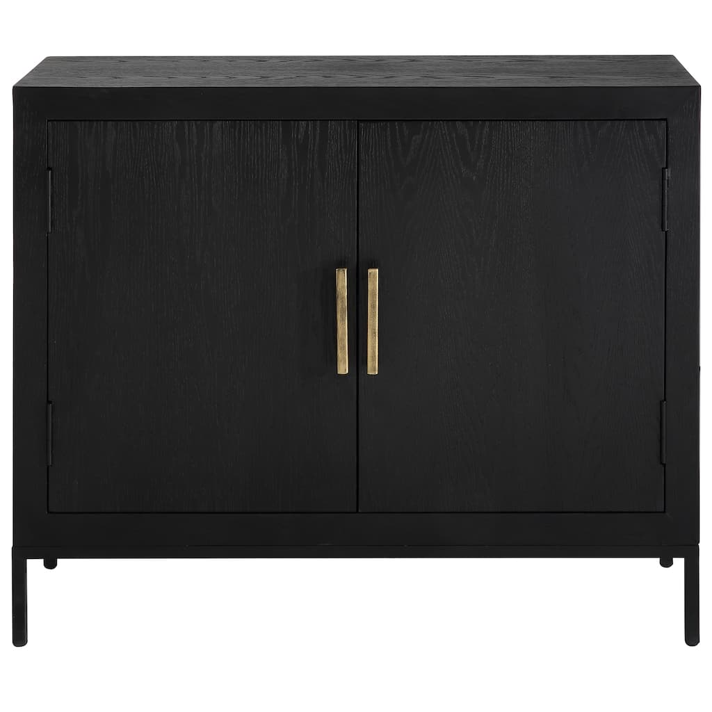 Uttermost Front Range Dark Oak 2 Door Cabinet - 40.25 W X 32.5 H X 11.625 D (in)