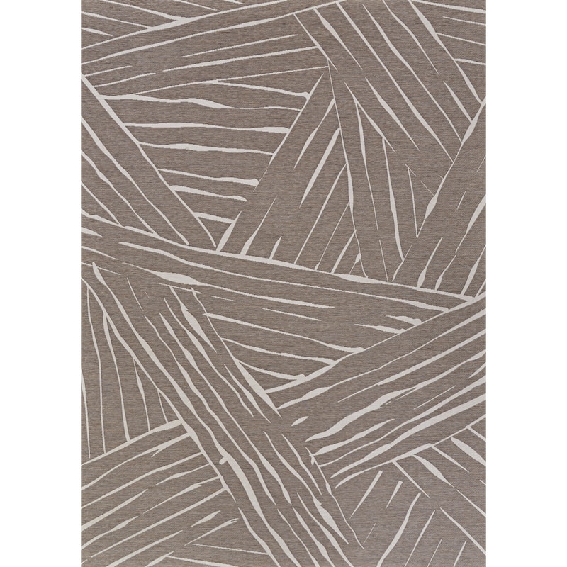 Dream Decor Rugs Gelato Bordeaux Indoor Outdoor Area Rug - 2'3" x 7'10" Runner - Brown/ Ivory
