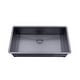 preview thumbnail 1 of 5, Kingsman 36 Inch Galaxy Black Matte Black Stainless Steel Undermount 16-Gauge Kitchen Sink Single Bowl