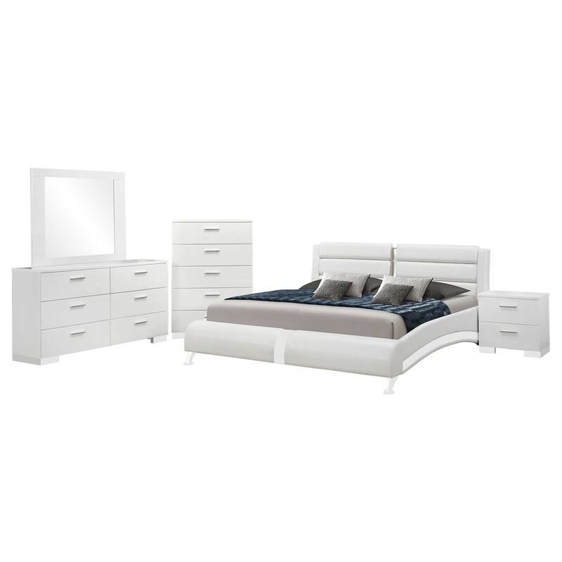 Fillmore White 5-piece Eastern King Bedroom Set