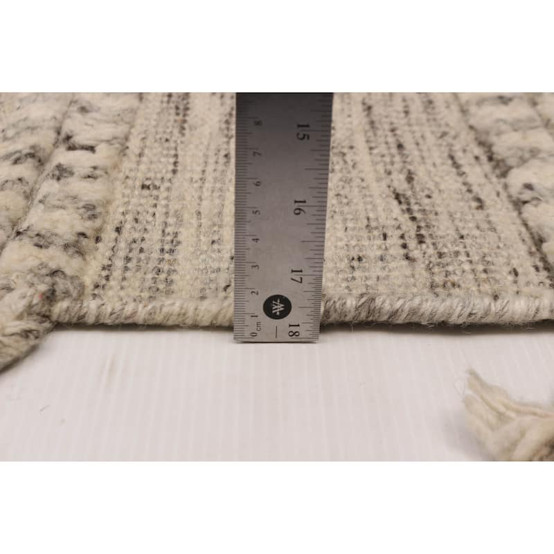 ECARPETGALLERY Hand-knotted Tangier Ivory Wool Rug - 9'1 x 12'1