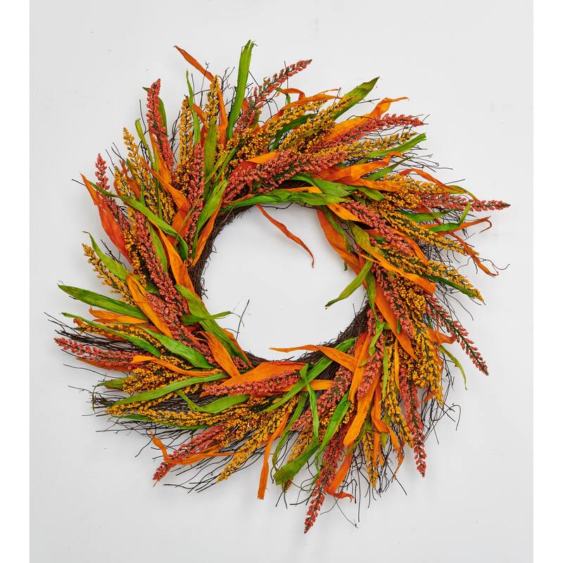 25" Heather & Wild Twigs Fall Wreath