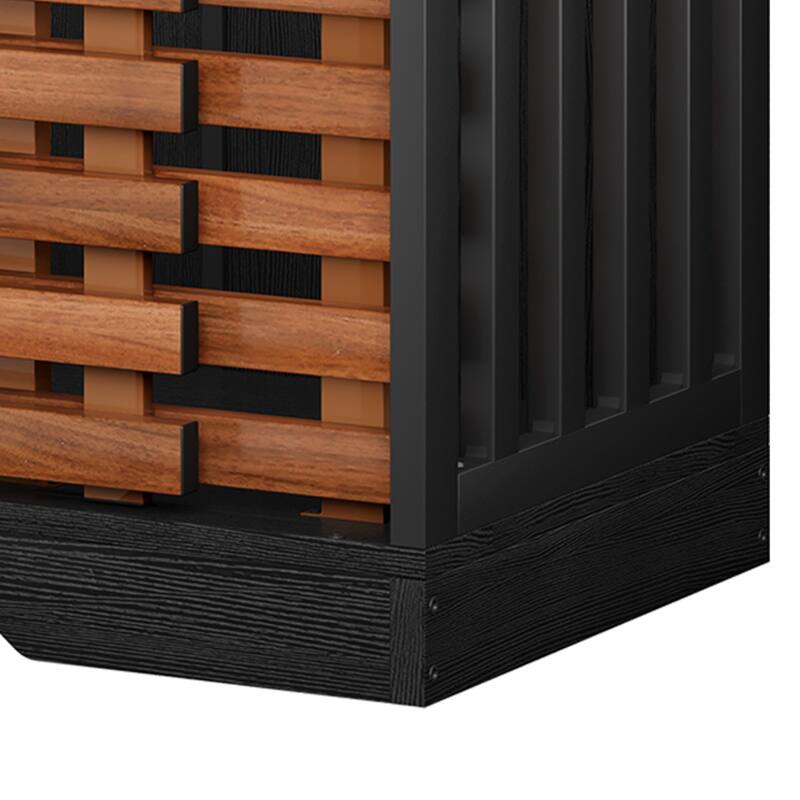 Moasis 71" Double Dog Crate Furniture for 2 Dogs with Sliding Fence Door,Heavy Duty Dual Dog Kennel TV Stand Large Dogs
