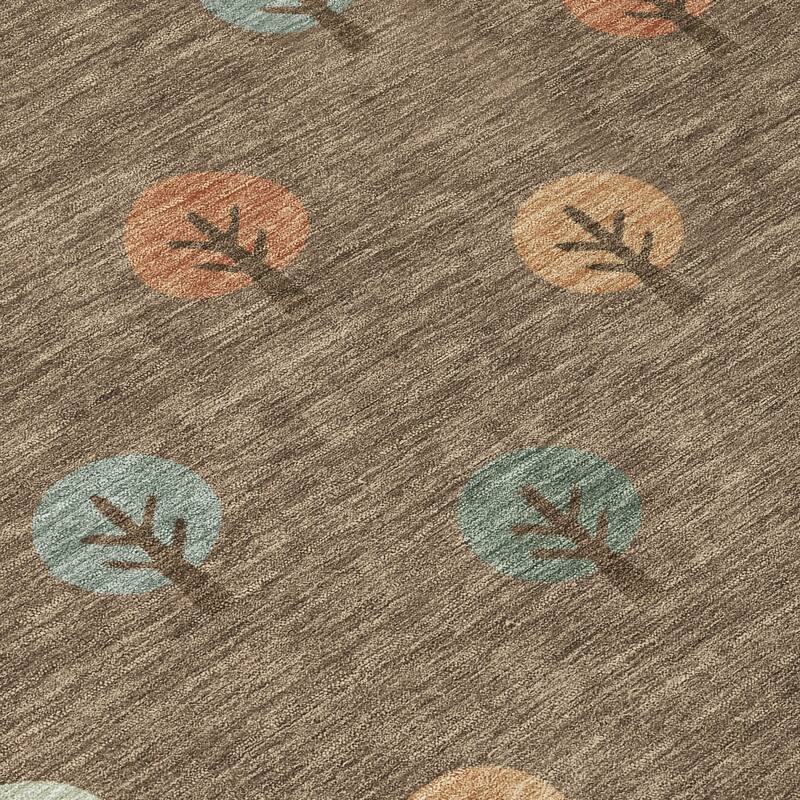 Machine Washable Indoor/ Outdoor Modern Mulvane Chantille Rug