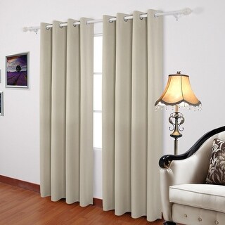 Daseindasein Room Darkening Solid Window Treatment Thermal Insulated Blackout Grommet Microfiber Woven Blackout Curtain Set Beige 63 L X 52 W Dailymail