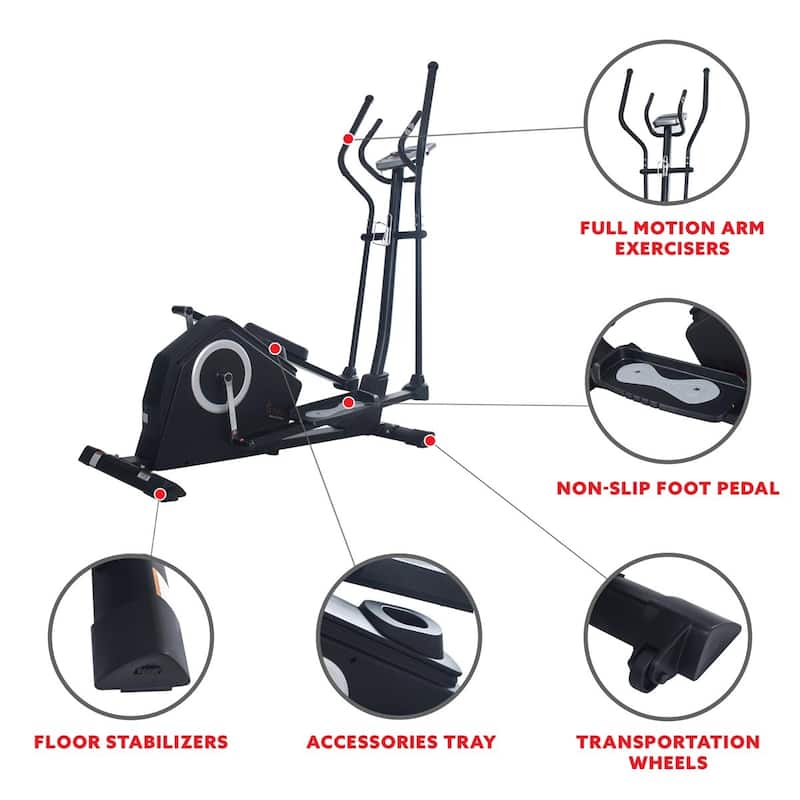 Sunny Health Fitness Programmable Cardio Elliptical Trainer