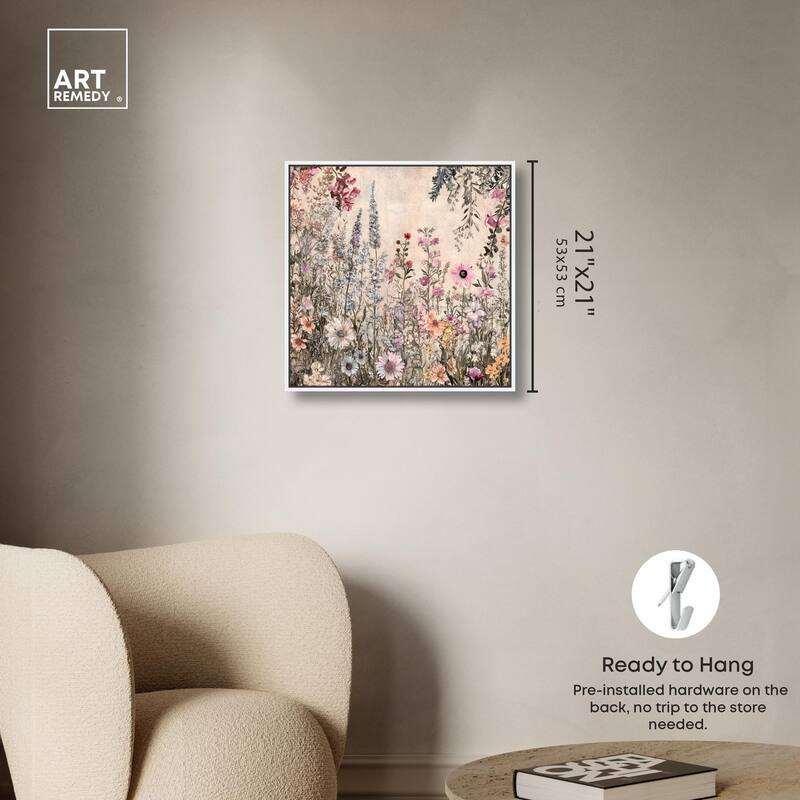 Chiffon Cosmos Canvas by Art Remedy