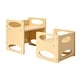 preview thumbnail 9 of 8, Natural Wood Plywood Montessori Table Chair Set with Pattern & Adjustability - 15 x 11.8 x 14.2 in