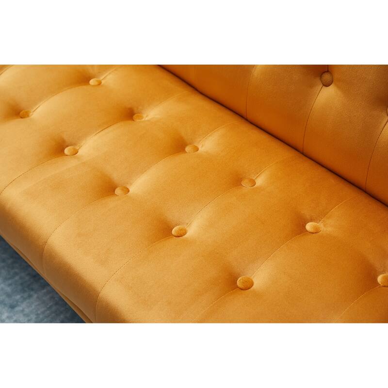 75'' Wide Tufted Velvet Convertible Sleeper sofa