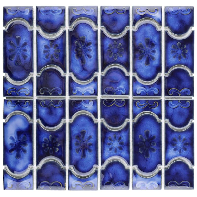 Merola Tile Montego Sapphire 12" x 12-1/2" Porcelain Floor and Wall Tile