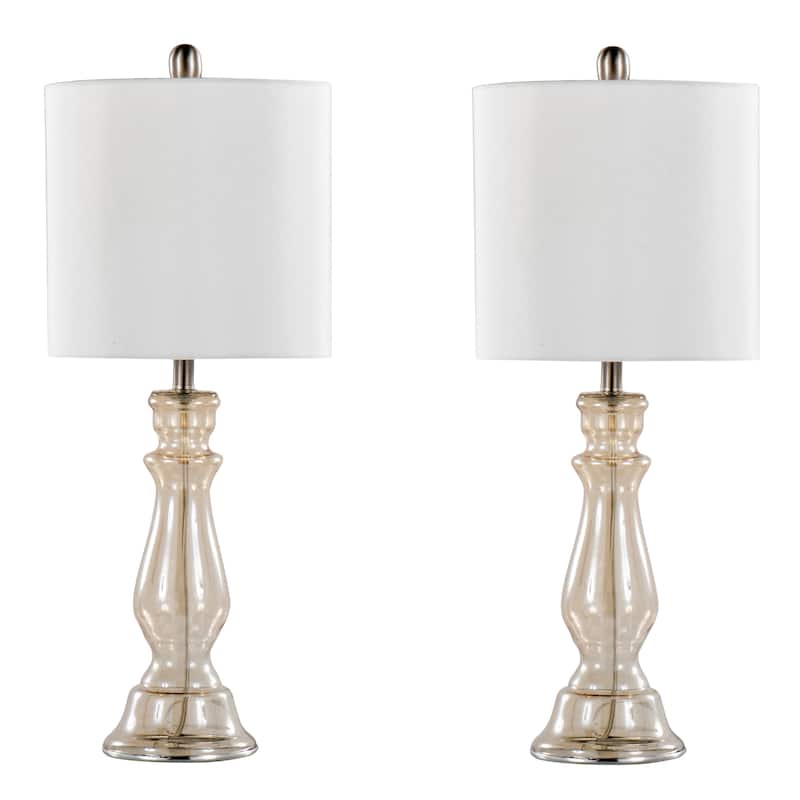 Bella 24" Glass Table Lamp (Set of 2)