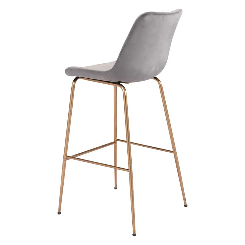 Brower Bar Chair Gray & Gold