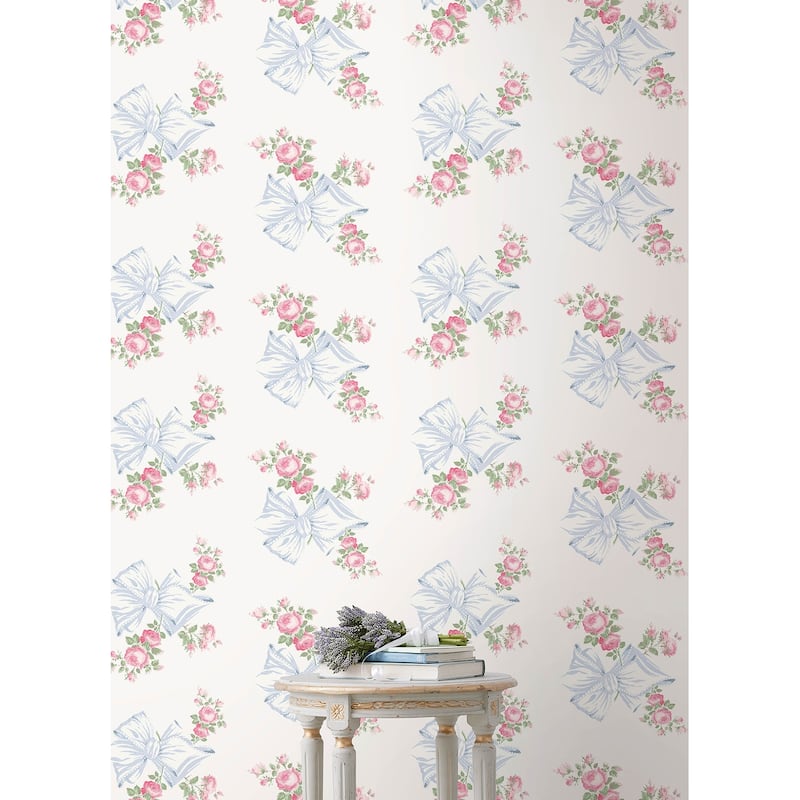 LoveShackFancy Rosa Beaux Pastel Blue Peel and Stick Wallpaper