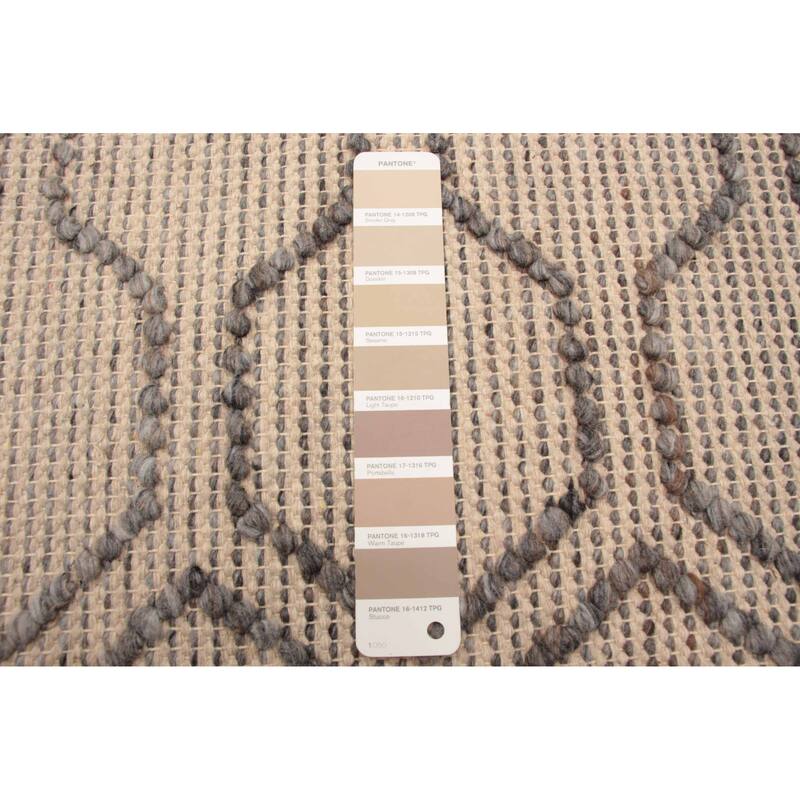 ECARPETGALLERY Braid weave Sienna Brown Wool Rug - 5'2 x 7'7