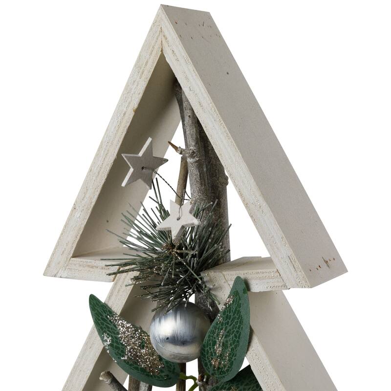 Stars and Pinecones Christmas Tree Tabletop Decoration - 17.5"