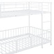 preview thumbnail 19 of 38, Unique Design Twin over Twin Size Metal Bunk Bed with Slide and Guardrails